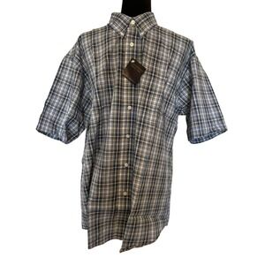 Chesterfield Button Down Shirt‎ Men's Large Plaid Classiccore Preppy Retro Basic